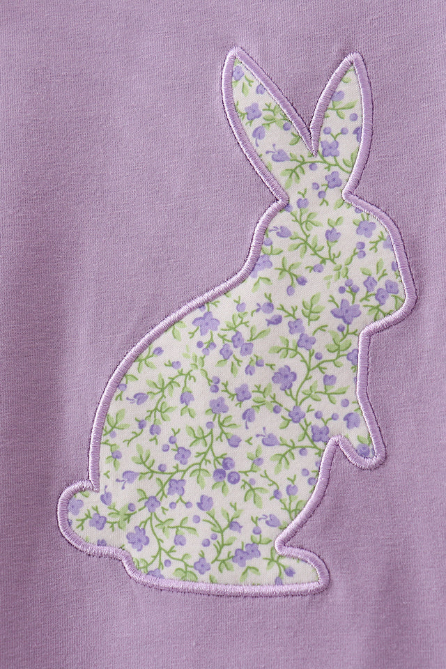 Purple Bunny Appliqué Dress