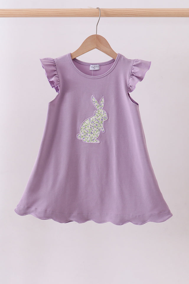 Purple Bunny Appliqué Dress