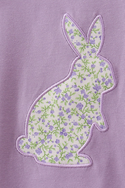 Purple Bunny Appliqué Dress