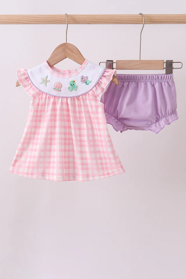 Plaid Bloomer Set