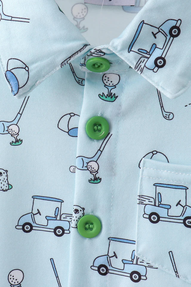 Golf Print Shorts Set