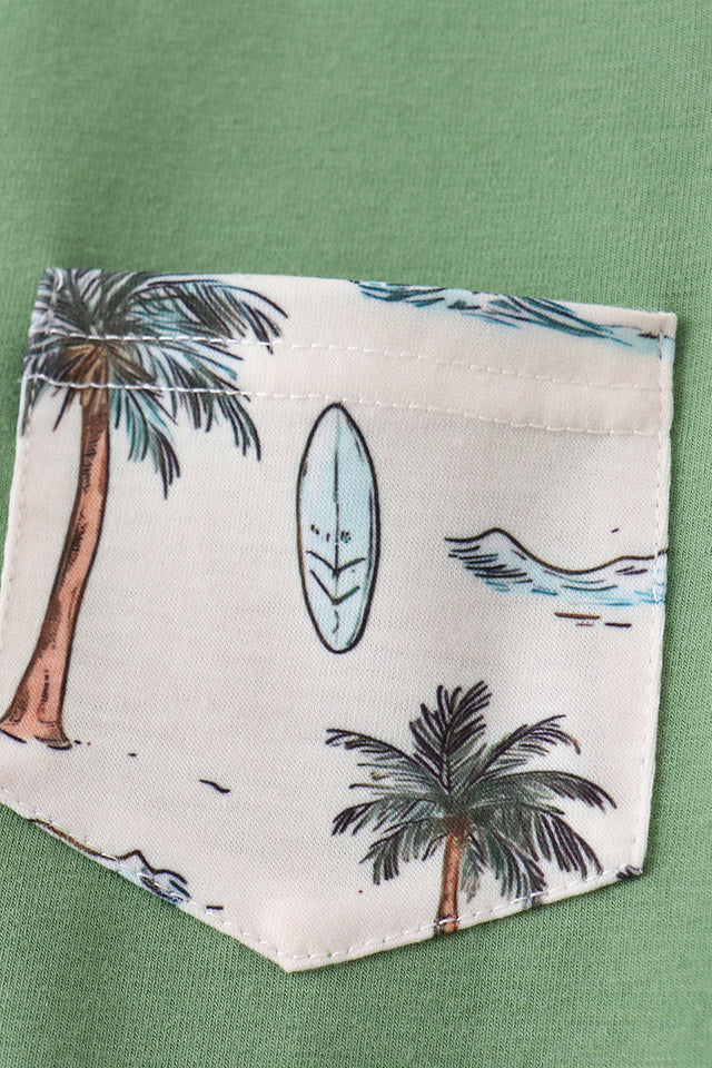 Beach Print Boys Set
