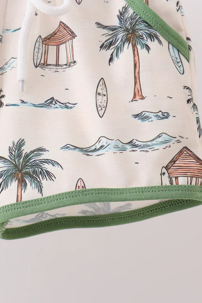 Beach Print Boys Set