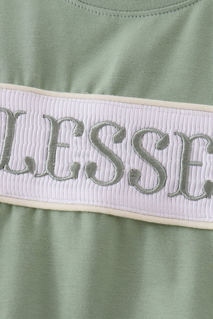 "Blessed" Smocked Top