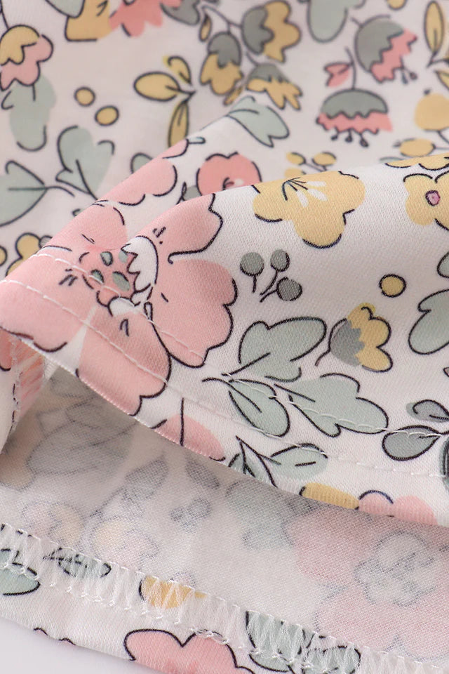 Floral Sheep Embroidered Dress