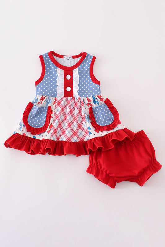 Red, White & Blue Bloomer Set