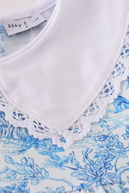 Blue Willow Toile Bloomer Set