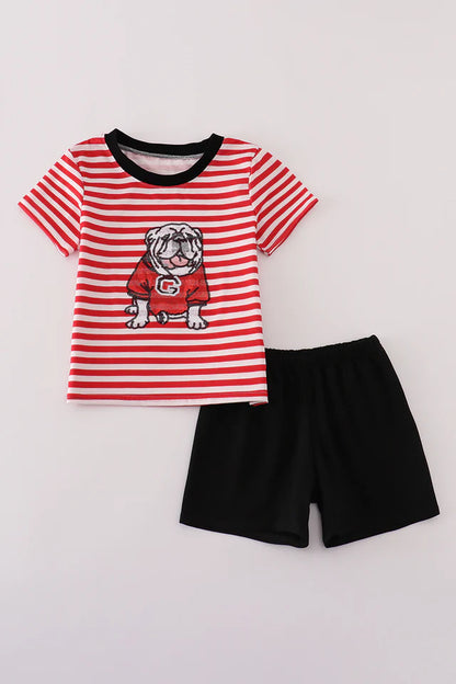 Georgia Bulldog Sequin Short Set