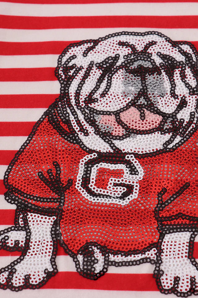Georgia Bulldog Sequin Short Set