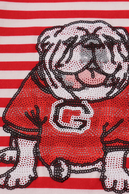 Georgia Bulldog Sequin Short Set