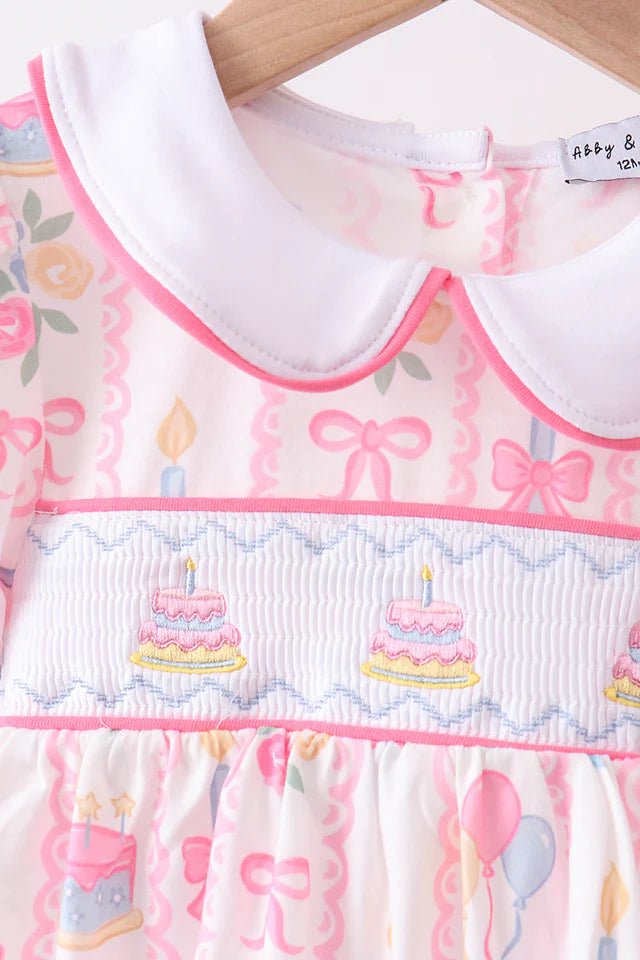Birthday Cake Smocked Outfit