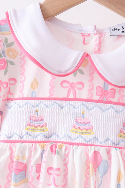 Birthday Cake Smocked Outfit