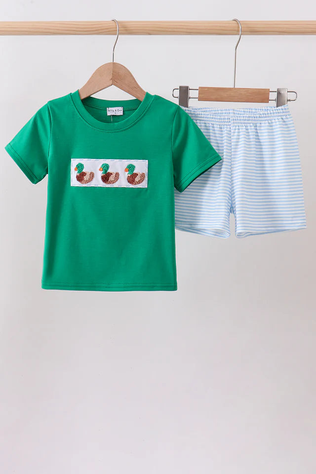 Duck Print Shorts Set