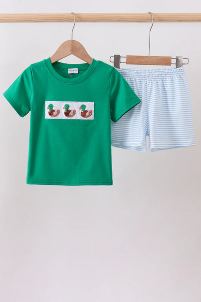 Duck Print Shorts Set