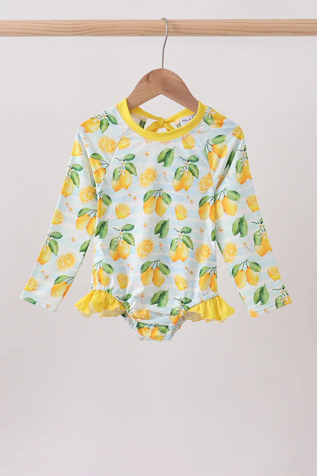 Lemon Bathing Suit Rashguard