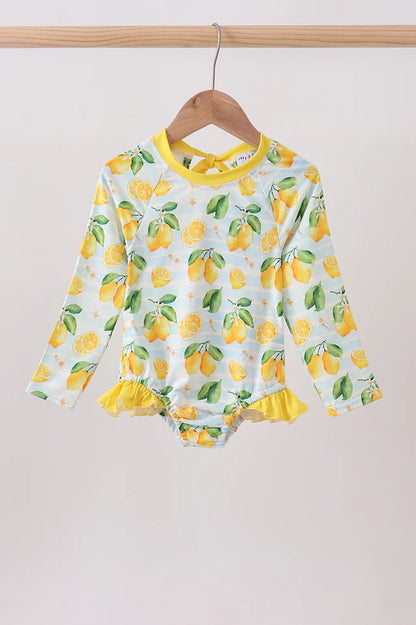 Lemon Bathing Suit Rashguard