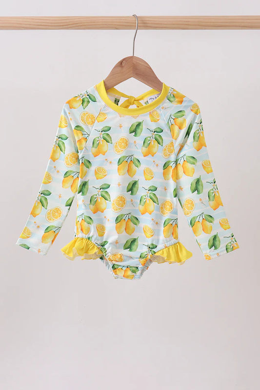 Lemon Bathing Suit Rashguard