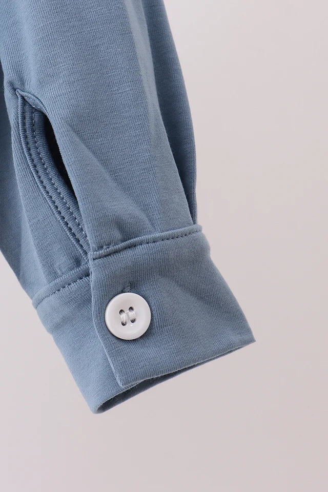Blue Button Down Pocket Shirt