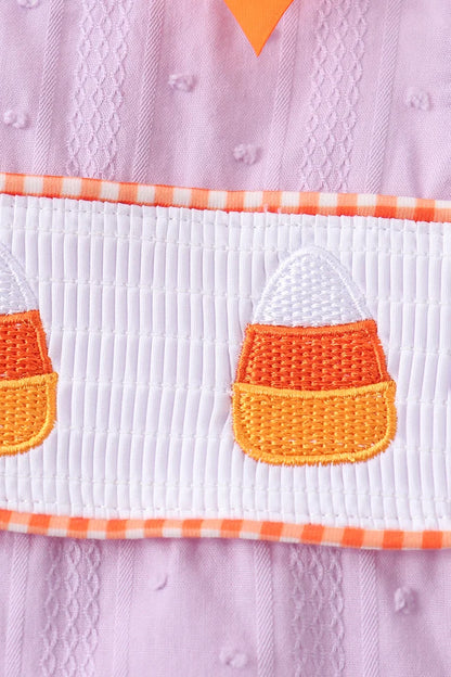 Candy Corn Smocked Bloomer Set