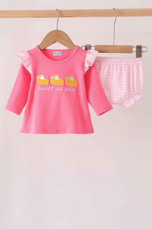 Sweet as Pie Embroidery Bloomer Set